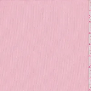 3 5/8 YD PC-Shell Pink/Silver Pinstripe Polyester Fabric