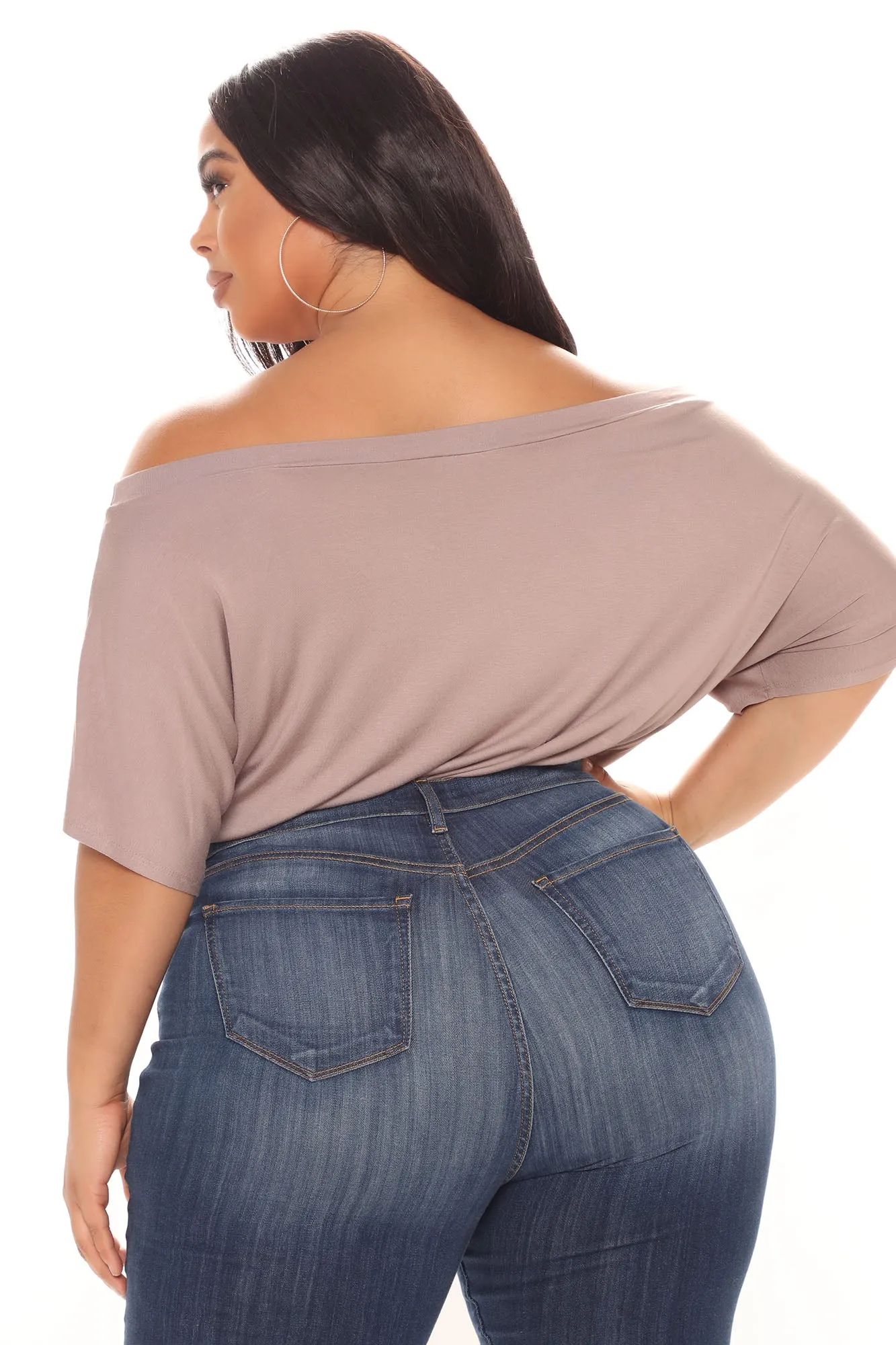 All Occasions Off Shoulder Bodysuit - Mocha