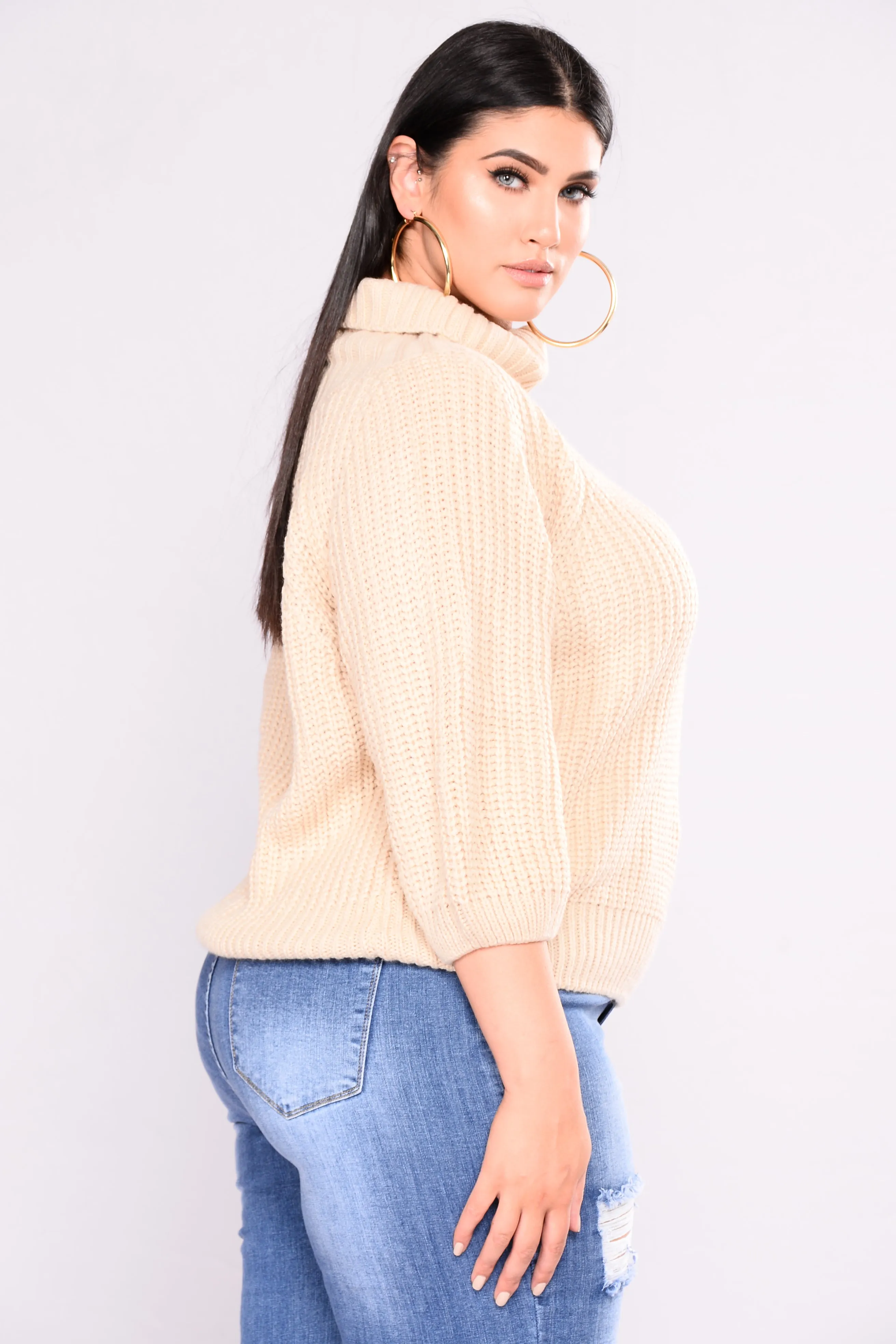 Allysa Off Shoulder Sweater - Natural