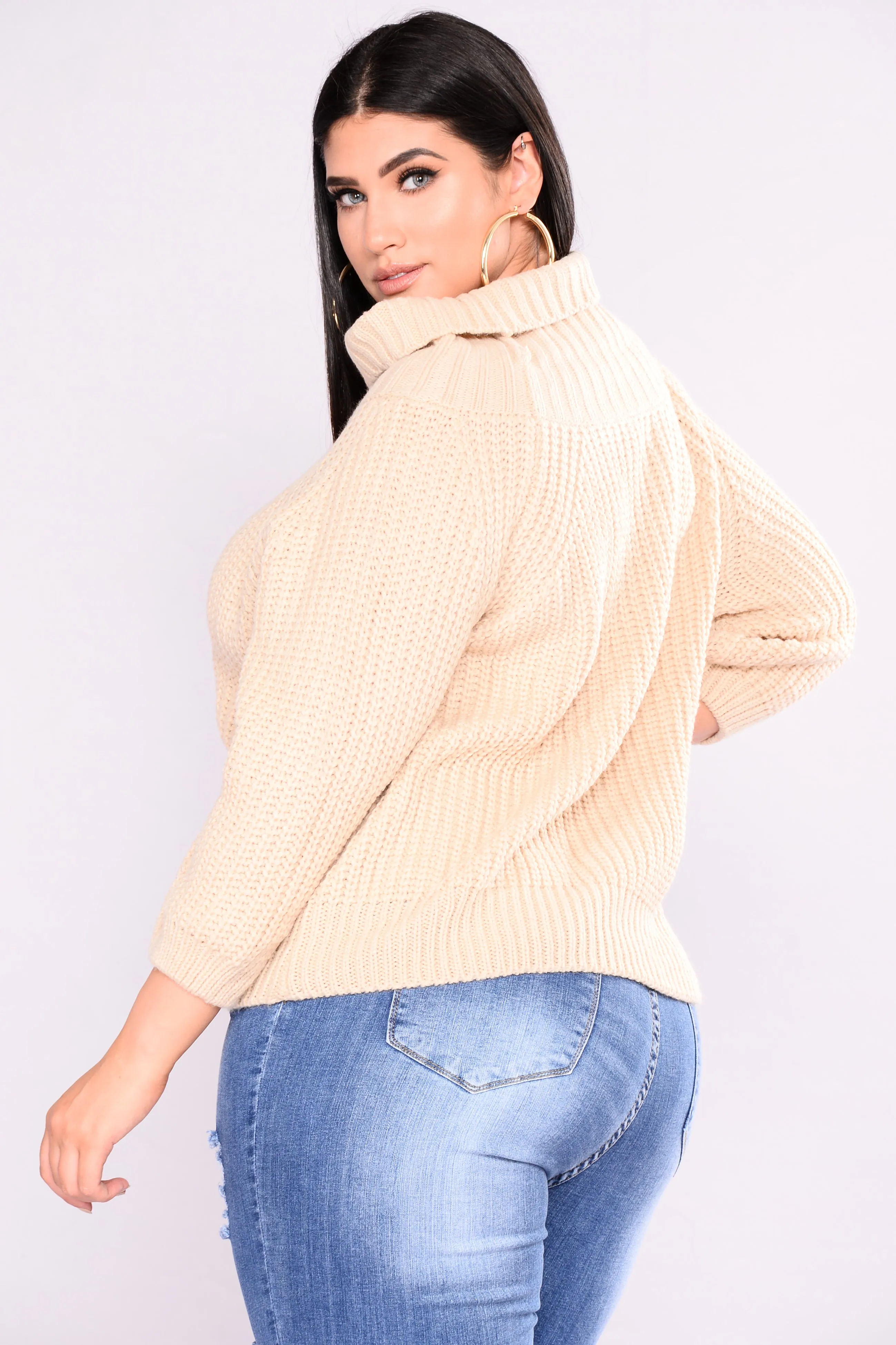 Allysa Off Shoulder Sweater - Natural