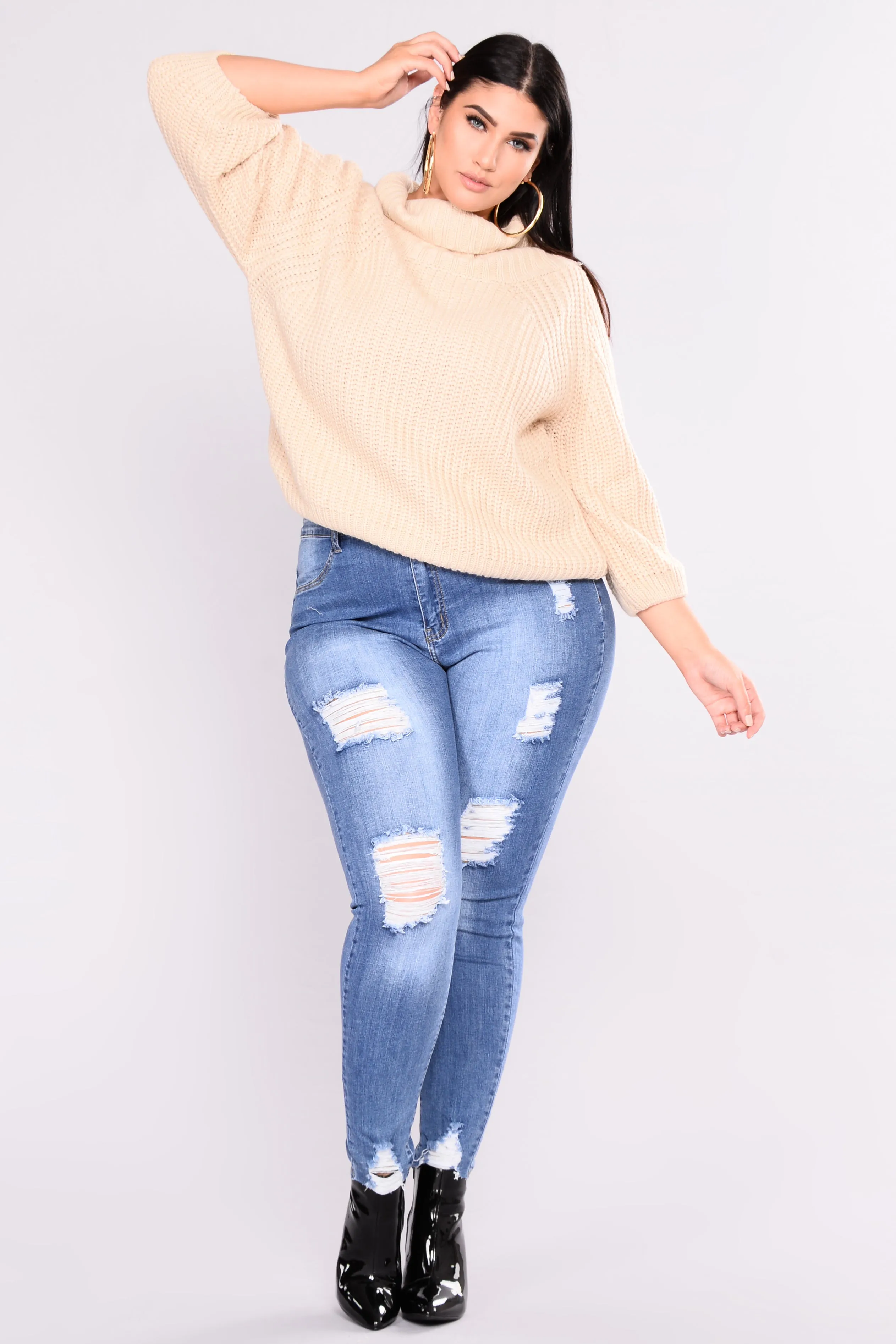 Allysa Off Shoulder Sweater - Natural