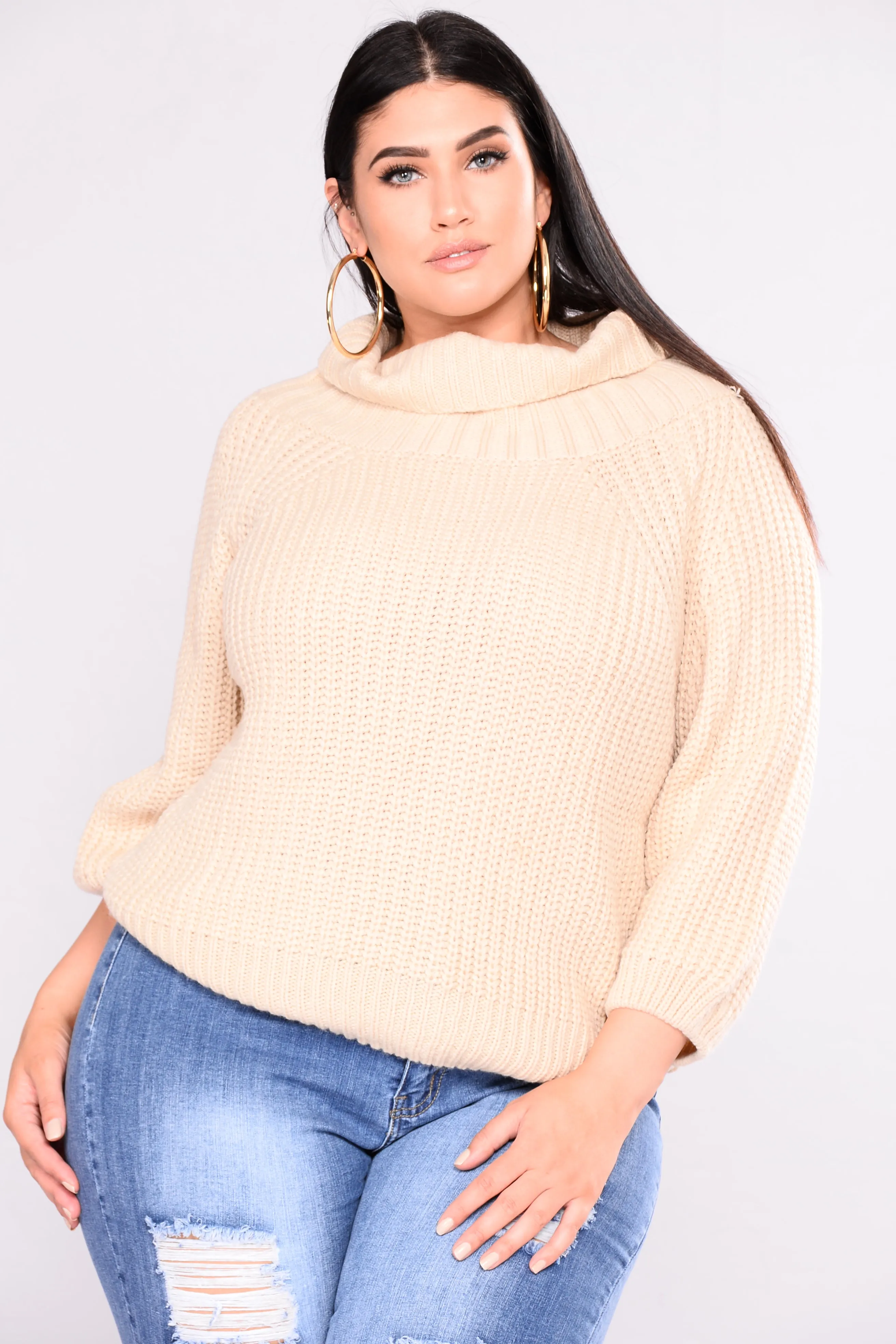 Allysa Off Shoulder Sweater - Natural