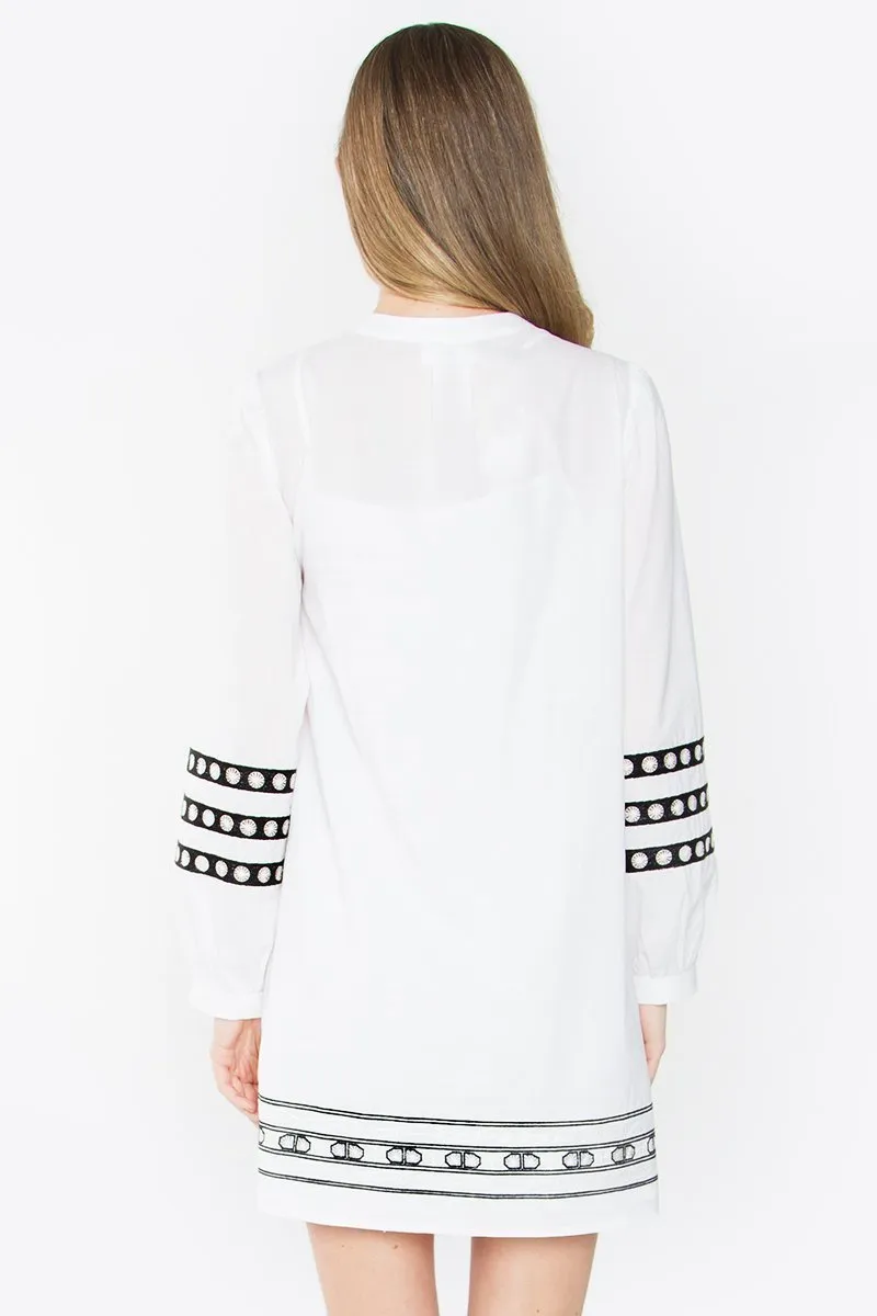 Analise Embroidered Shift Dress