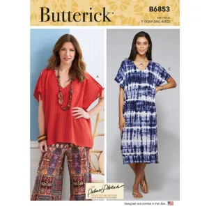 B6853 MISSES' TUNIC & DRESSES (size: XSM-SML-MED)