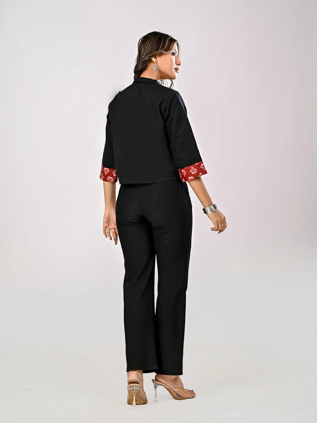 Black Cotton Flex Jacket