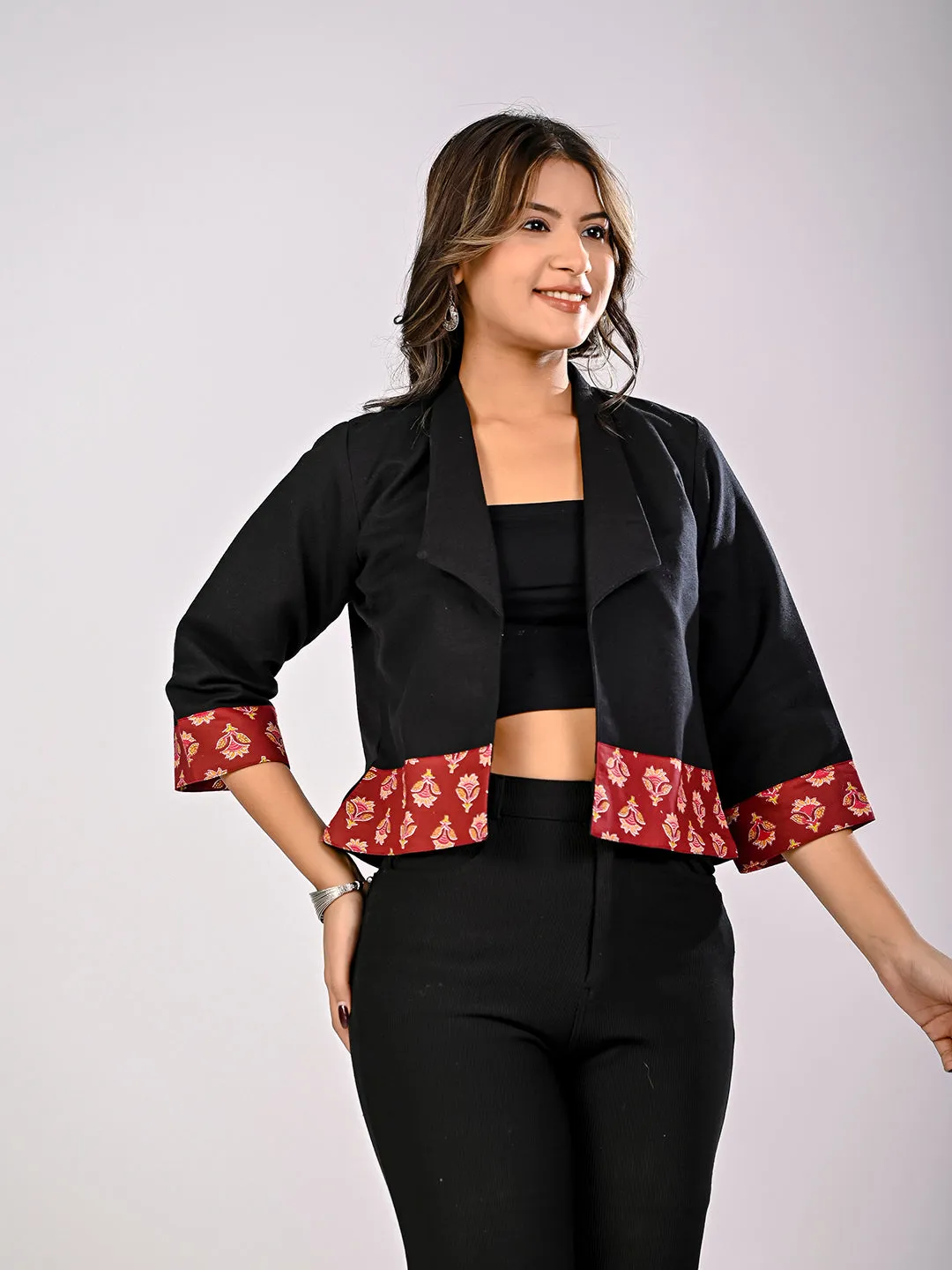 Black Cotton Flex Jacket