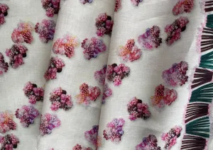 Border Print: Digital Sweet Summer Berries Cotton Sheeting (Made in Japan)