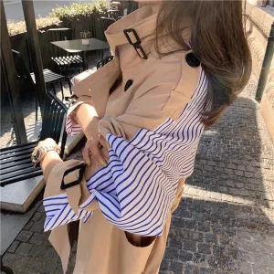 British style Loose Trendy Mid-Length Women's Windbreaker