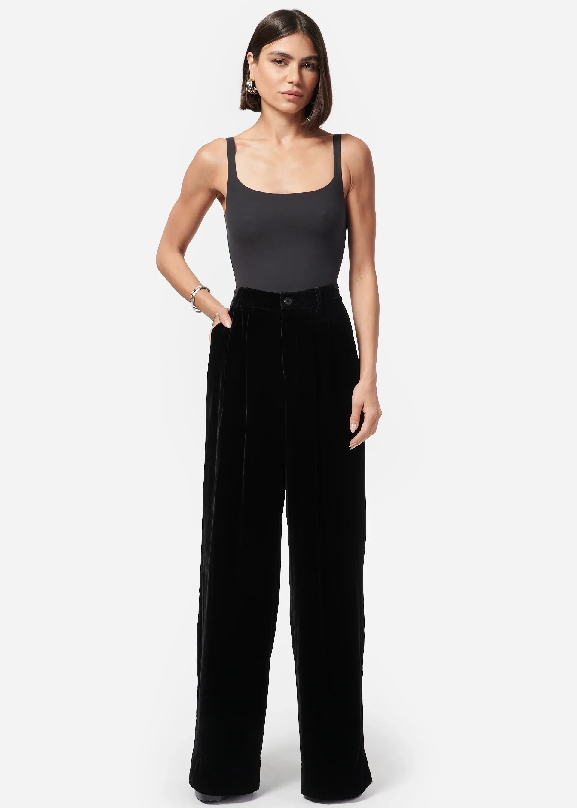 Cami Nyc Rylie Velvet Pant Black