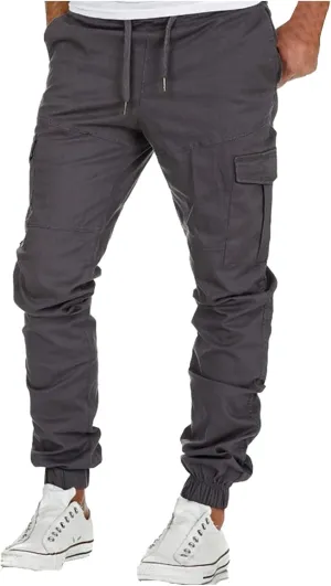 Cargo Pants for Men Big and Tall, Twill Cargo Pants Men's Wild Cargo Pants Sweatpants Active Soft Fleece Jogger Sport