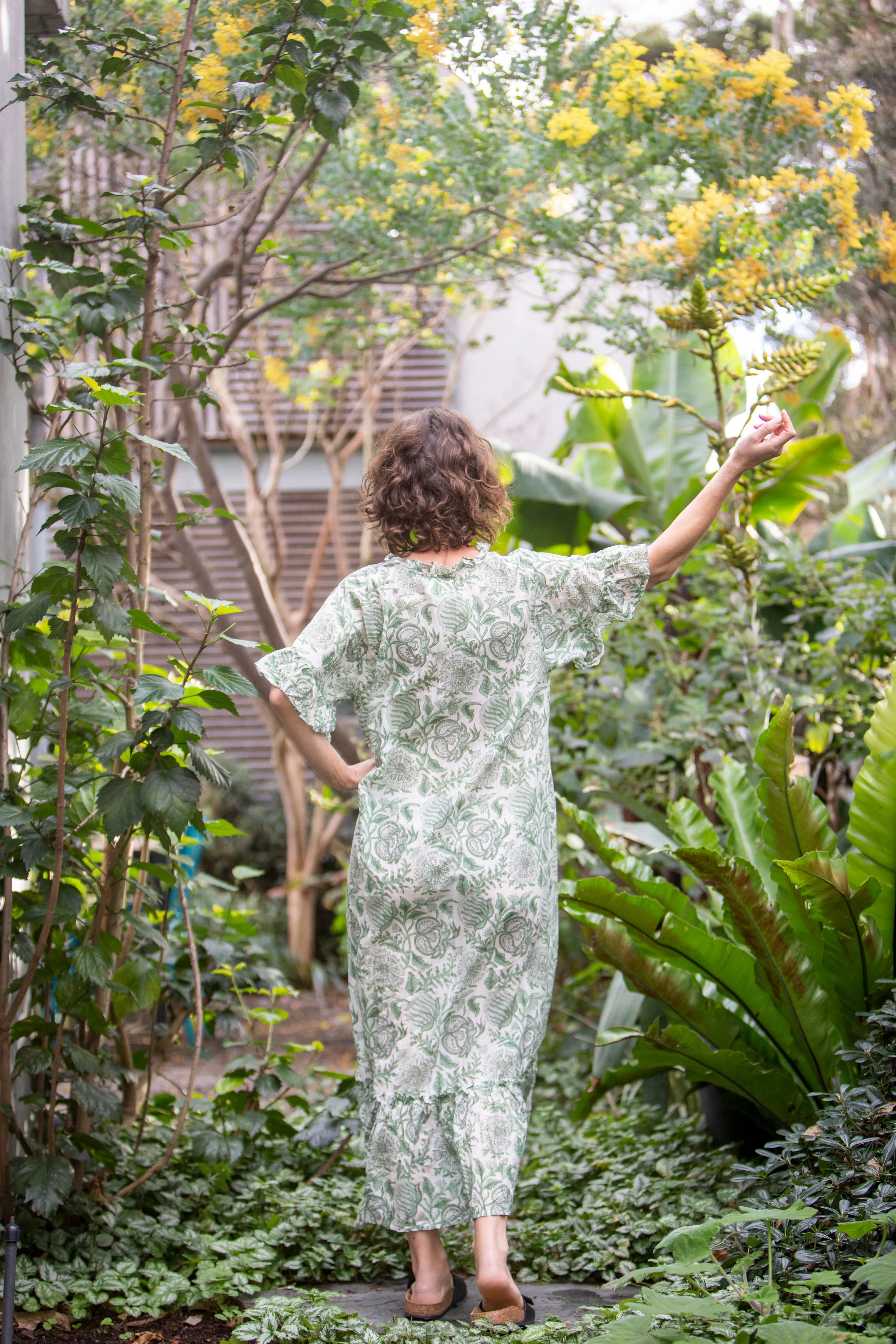 Celebrations Frill Silk Dress - SALE