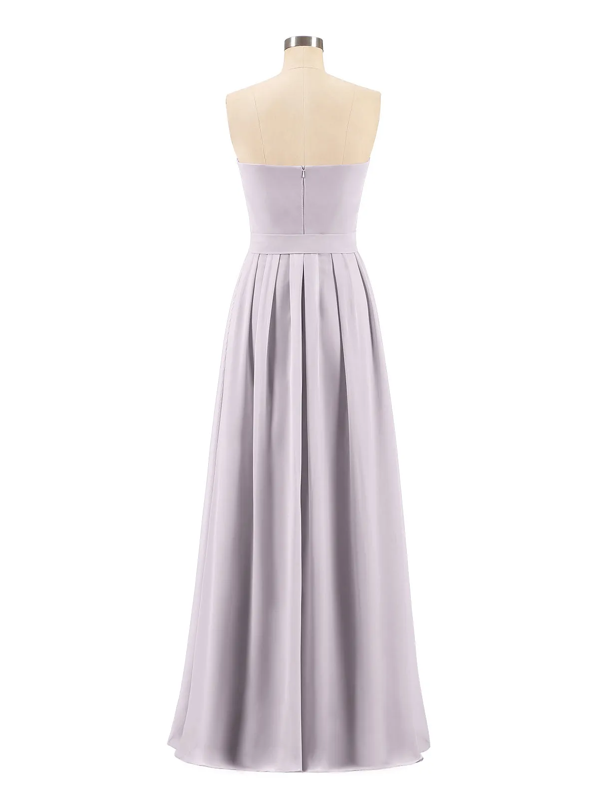 Chiffon Strapless Bridesmaid Gown with Sash-Dusk