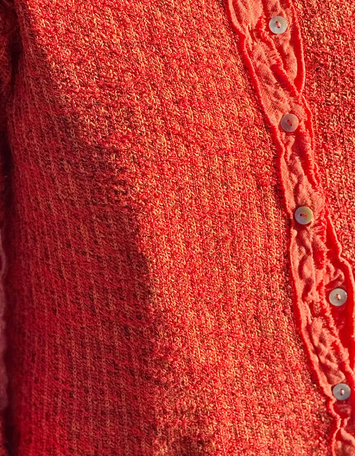 Cut Loose Cropped Cardi in Tabasco