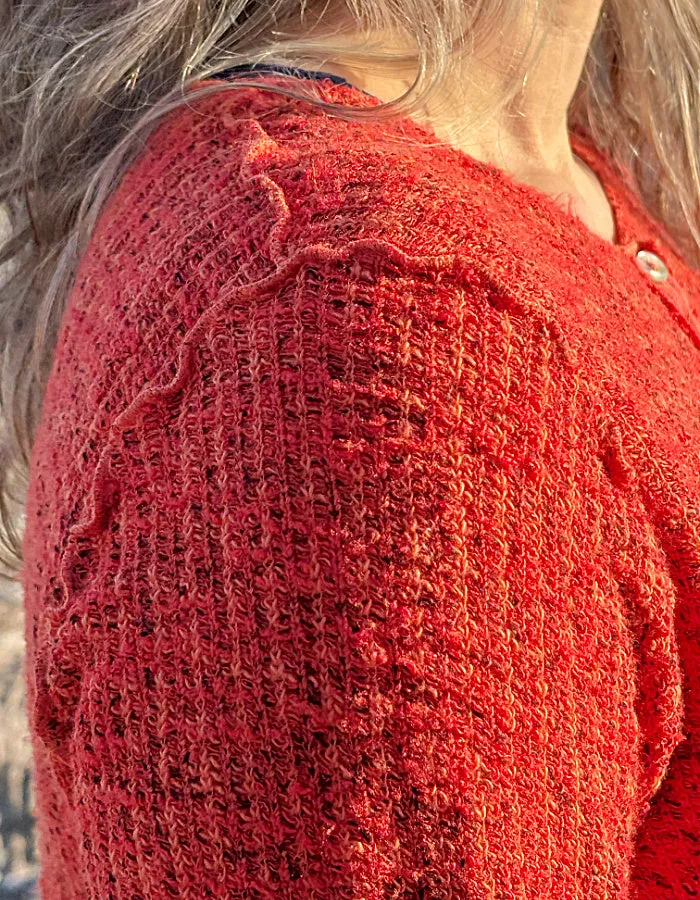 Cut Loose Cropped Cardi in Tabasco
