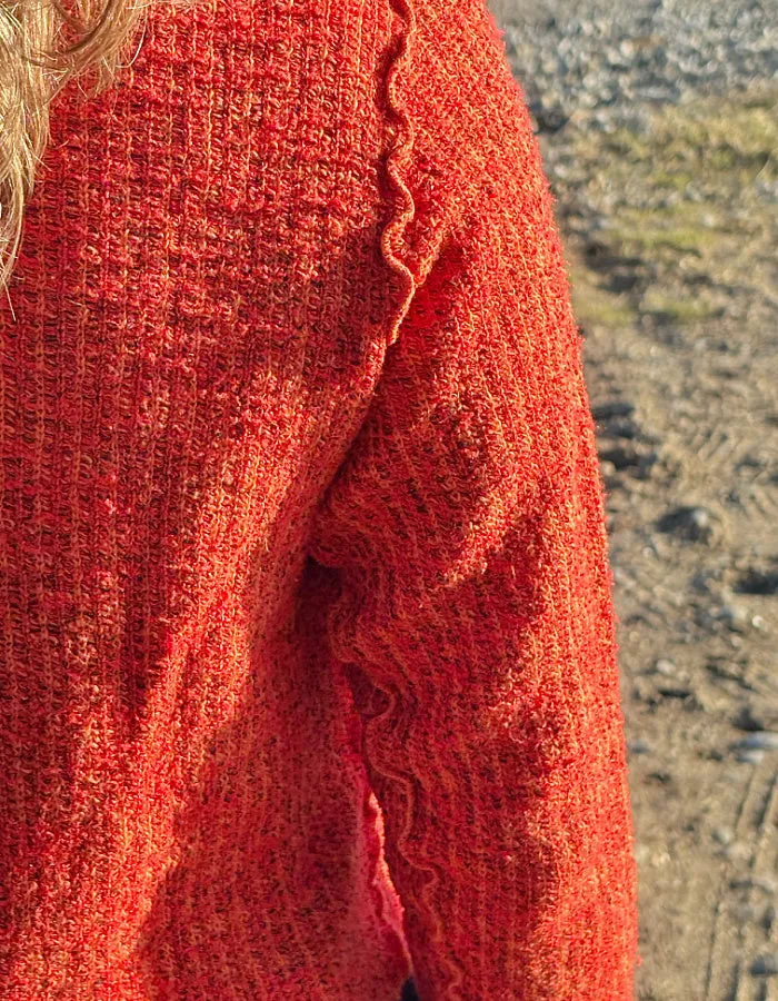 Cut Loose Cropped Cardi in Tabasco