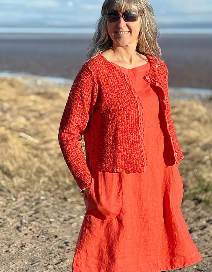 Cut Loose Cropped Cardi in Tabasco
