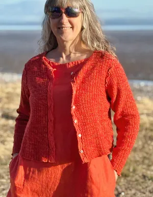 Cut Loose Cropped Cardi in Tabasco