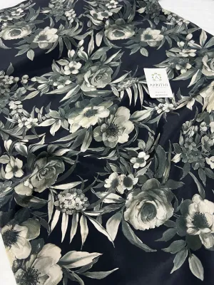 Digital floral printed pure crepe fabric