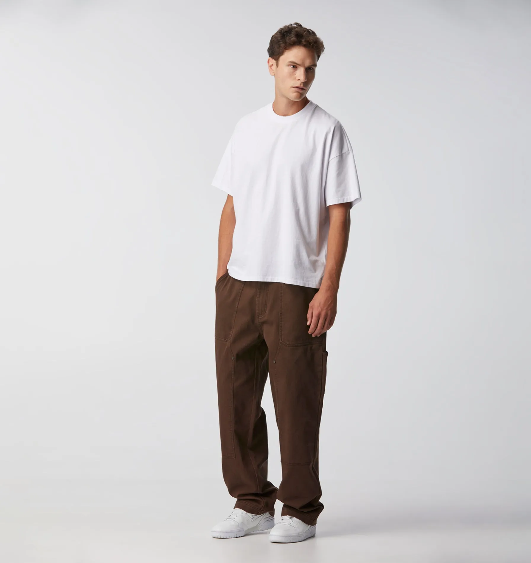 Double Knee Workers Pant - Fossil Brown