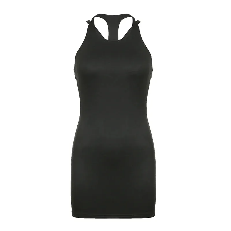 Elegant Backless Sleeveless Bandage Dress