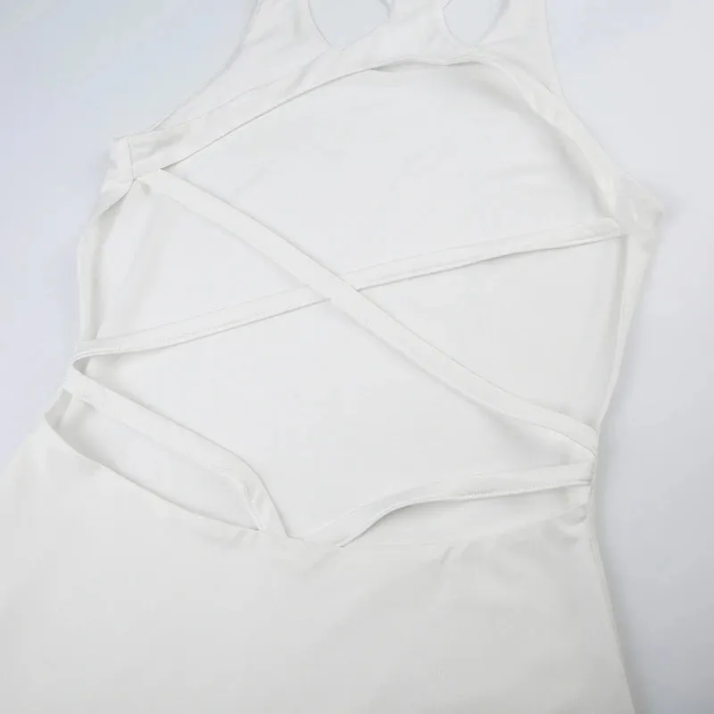 Elegant Backless Sleeveless Bandage Dress