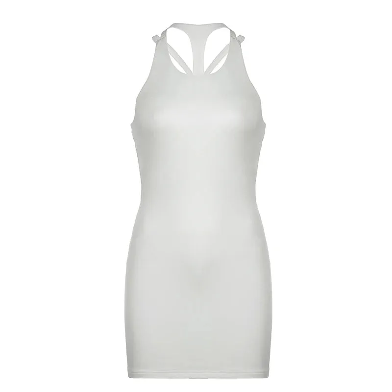 Elegant Backless Sleeveless Bandage Dress