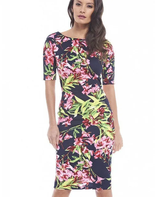Elegant Floral Print Casual Dress