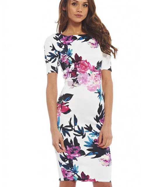 Elegant Floral Print Casual Dress