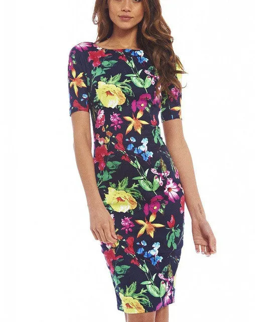 Elegant Floral Print Casual Dress