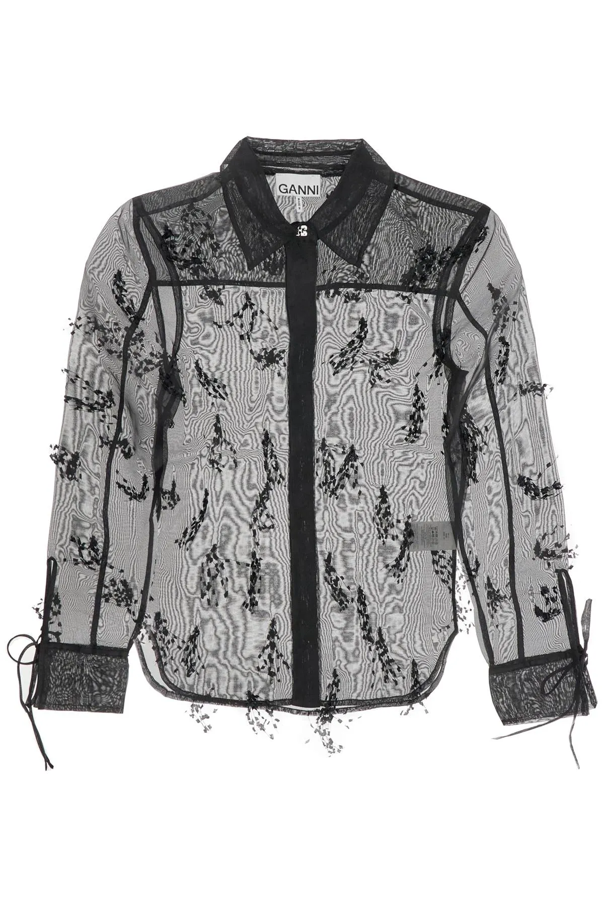 FRINGED ORGANZA SHIRT