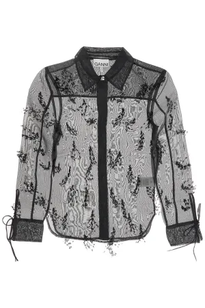 FRINGED ORGANZA SHIRT