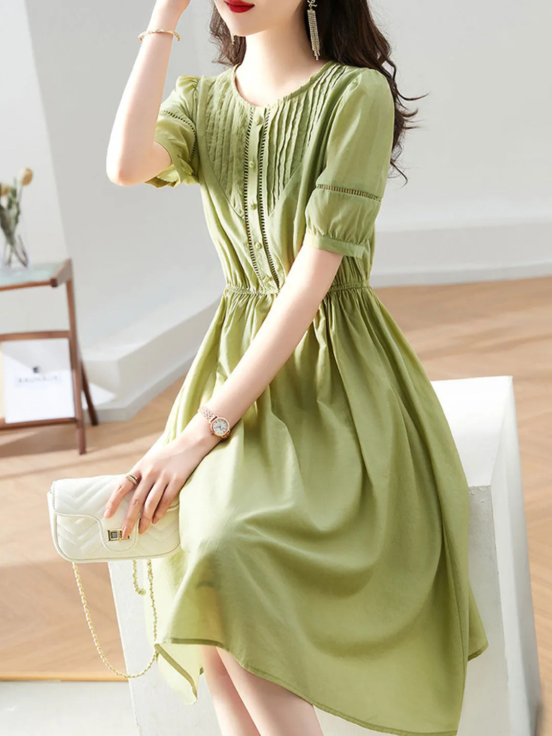 Hannah Elegant Paneled Dress