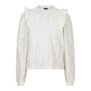 Indian Blue Jeans Flower Ruffle Shirt LS