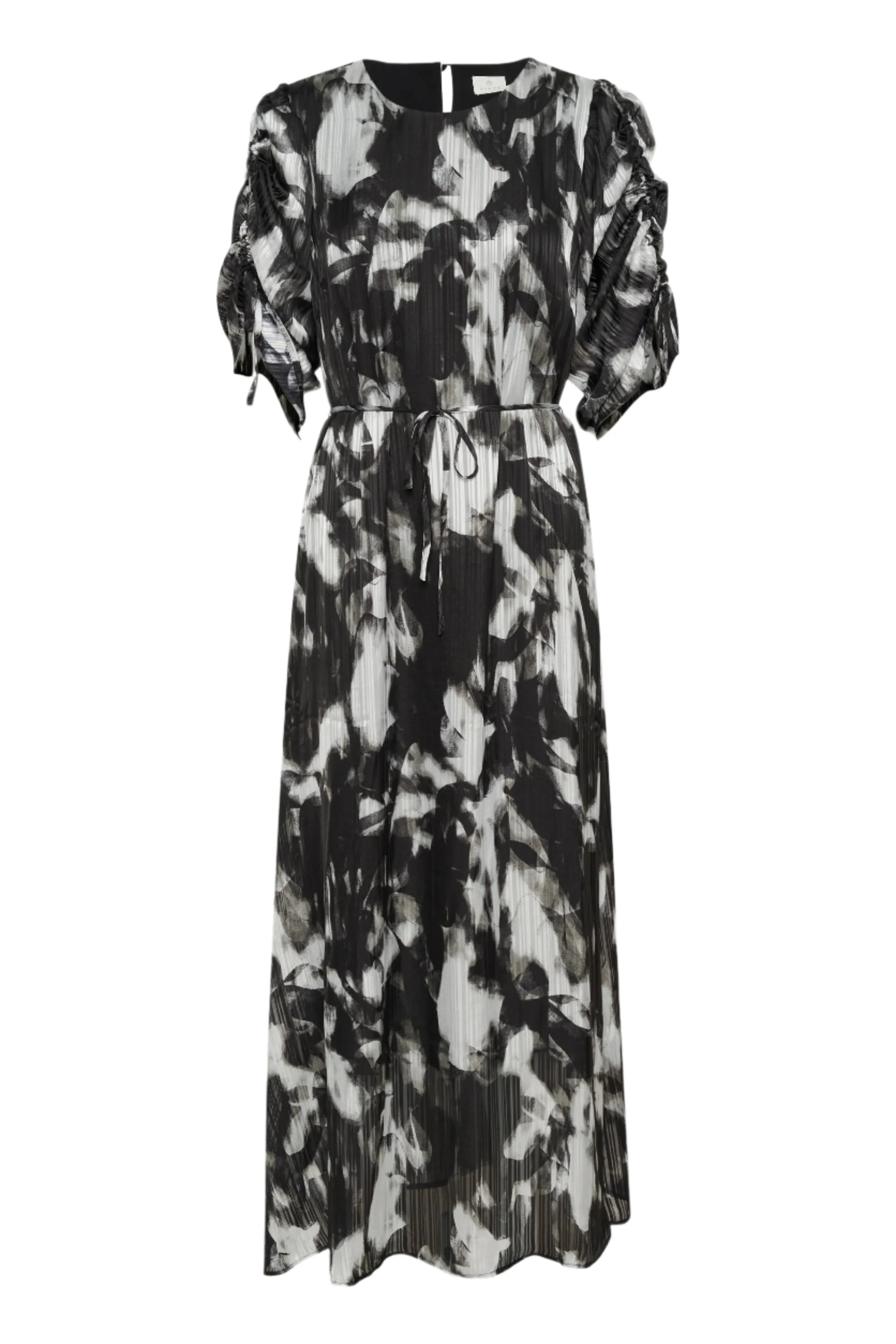 Kaffe Womens Dress Lifa Maxi Black/Grey Blurry Graphics