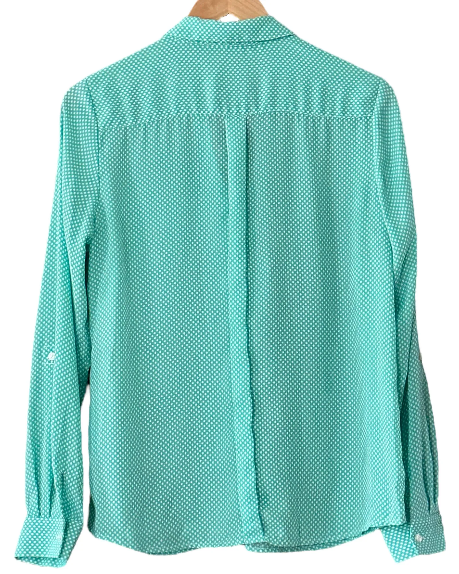 Light Summer Green Dot Button-Down Shirt
