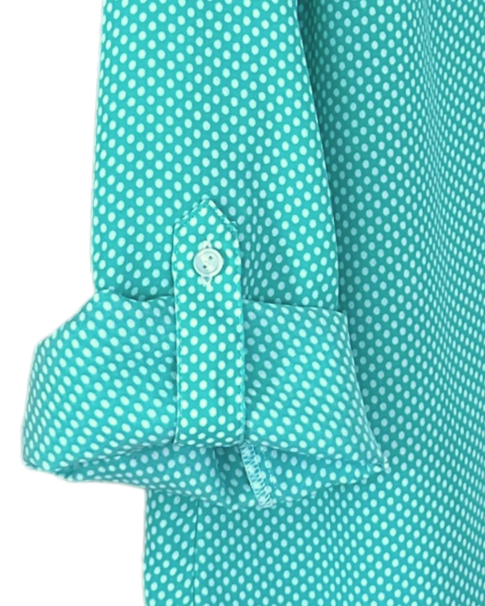 Light Summer Green Dot Button-Down Shirt