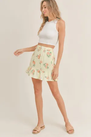 Mimosa Moment Belted Mini Skirt