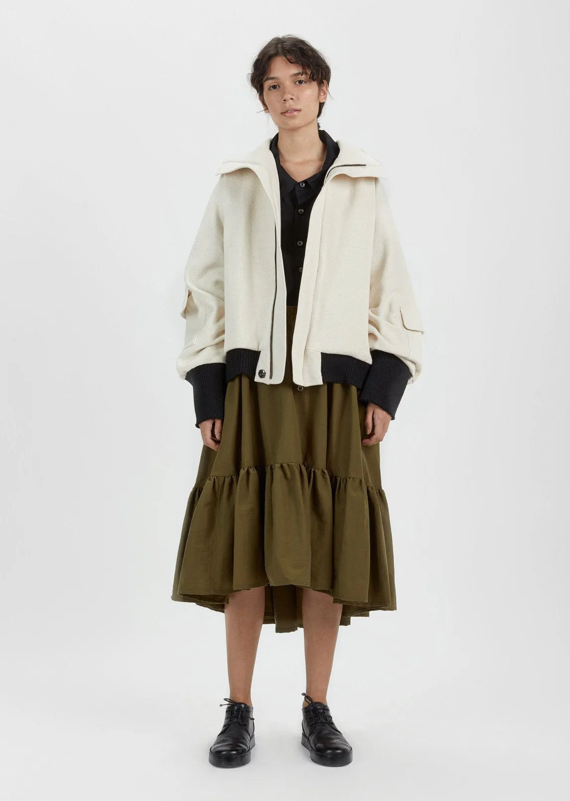 Oversized Cotton Blouson Jacket