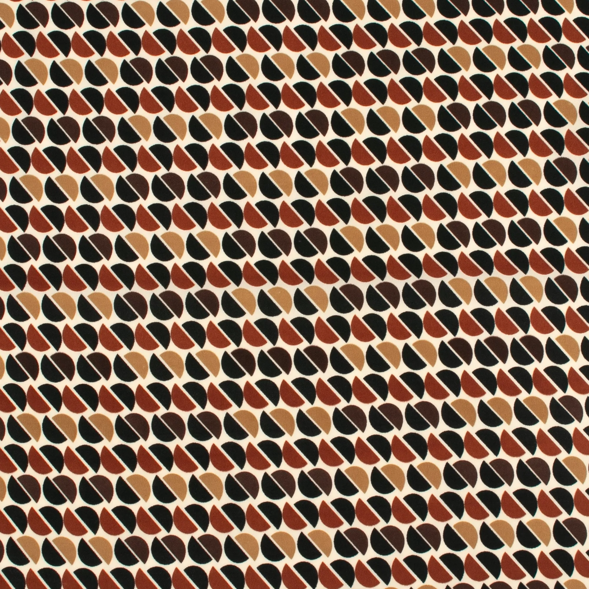 Printed Peachskin - EMMA - Half cercle - Brown