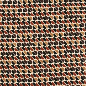 Printed Peachskin - EMMA - Half cercle - Brown