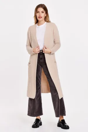 RUBIE DROP SHOULDER SWEATER CARDIGAN LIGHT BEIGE