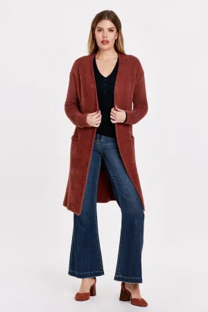RUBIE DROP SHOULDER SWEATER CARDIGAN ROSE WATER