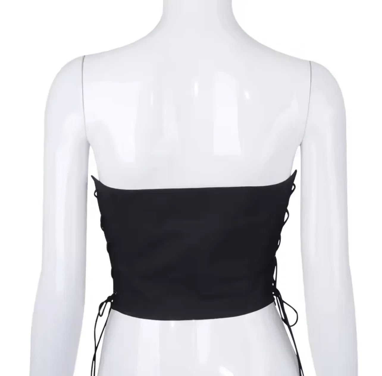 Sexy Adjustable Black Corset Top