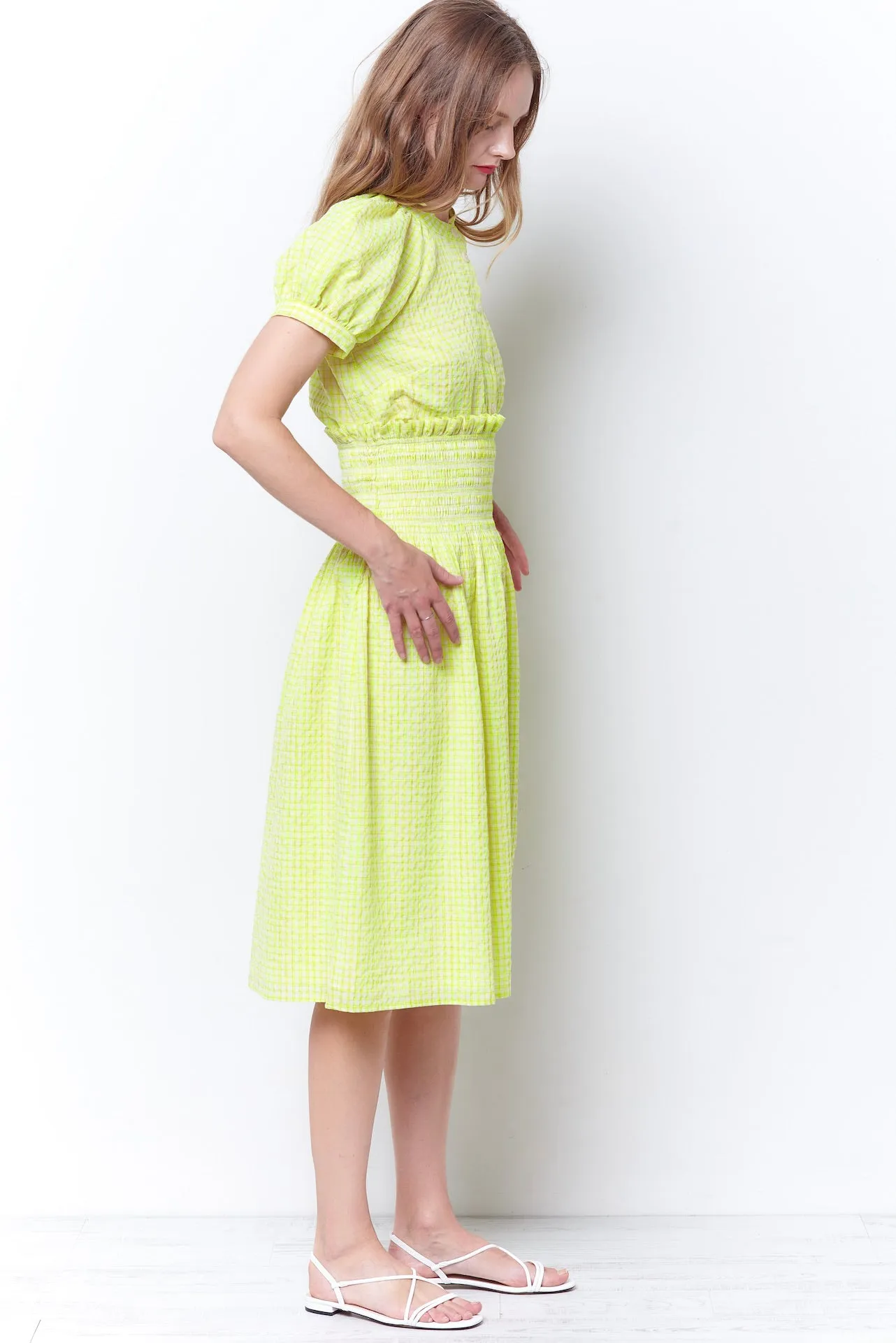 SIDNEY Puff Sleeve Top - Neon
