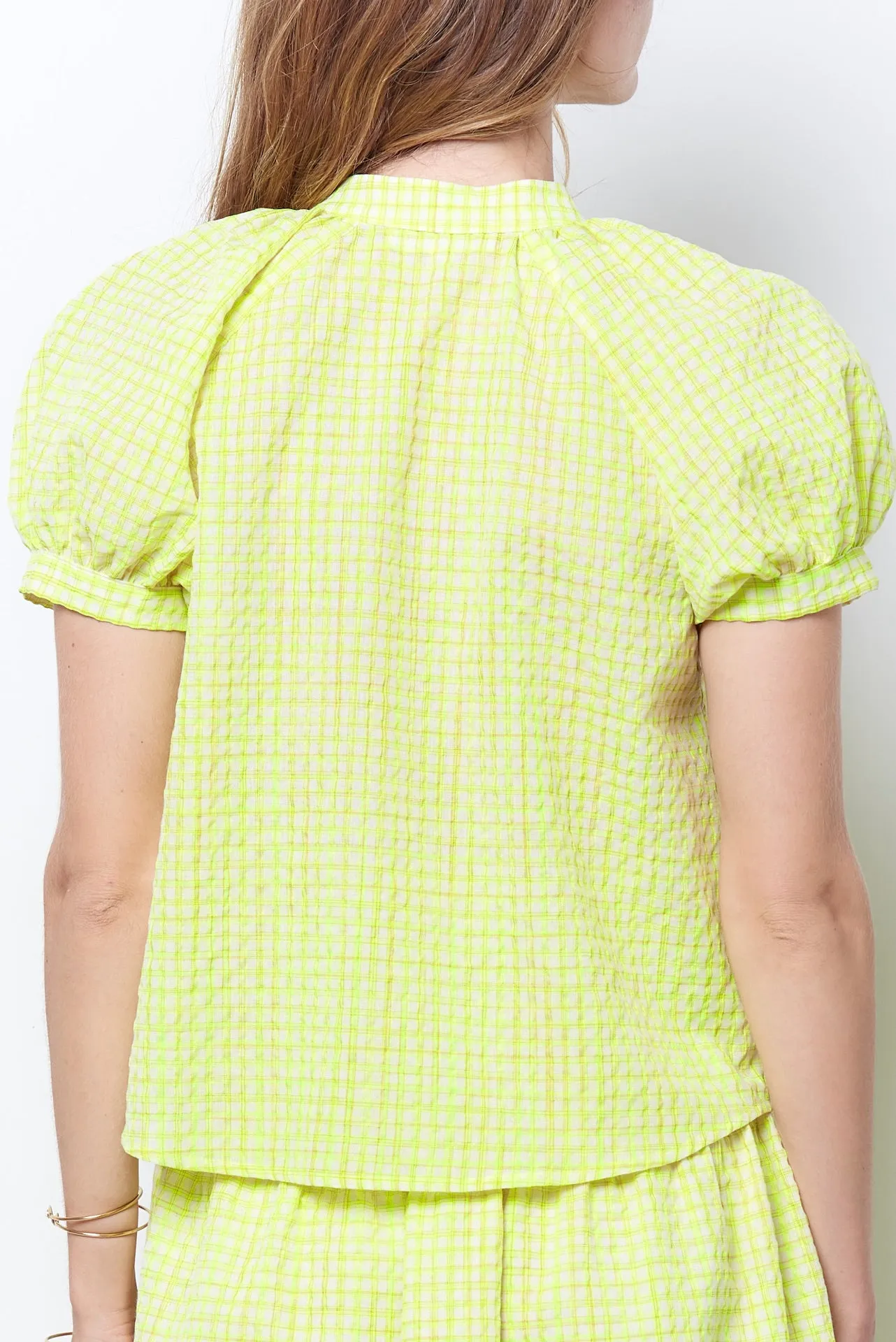 SIDNEY Puff Sleeve Top - Neon