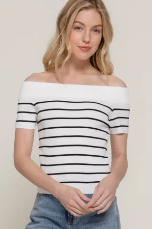 Time To Go Off Shoulder Sweater Top