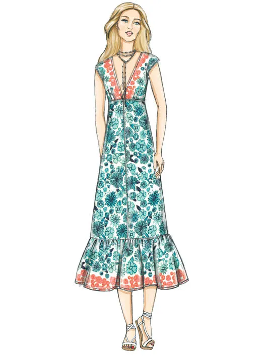 V9311 Misses' Dress (size: 6-8-10-12-14-16-18-20-22)