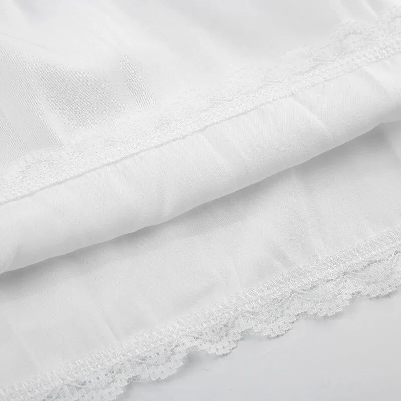 White Loose Low Waist Maxi Skirt